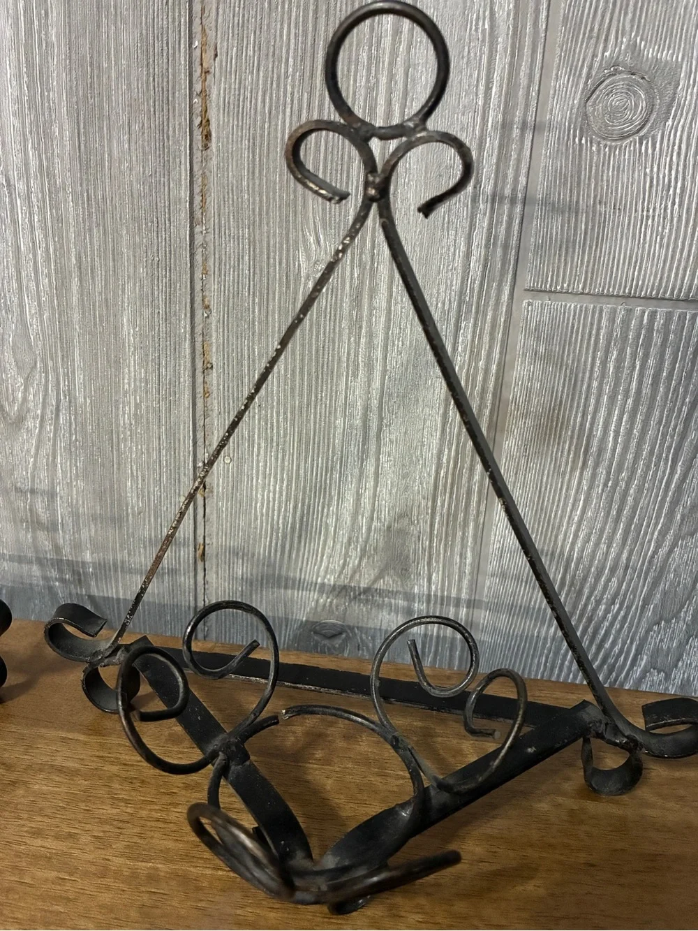 Black Decorative Iron Wall candle Hangers - Pair 9”x9”